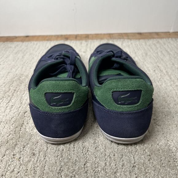 Lacoste Men Shoes Chaymon 123 2 Navy Green Leather Casual Sneakers Shoes Sz 11 main image 9